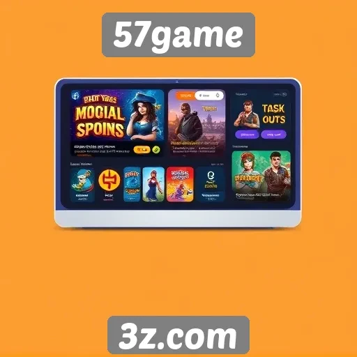 Interface do 57game é otimizada para melhor usabilidade