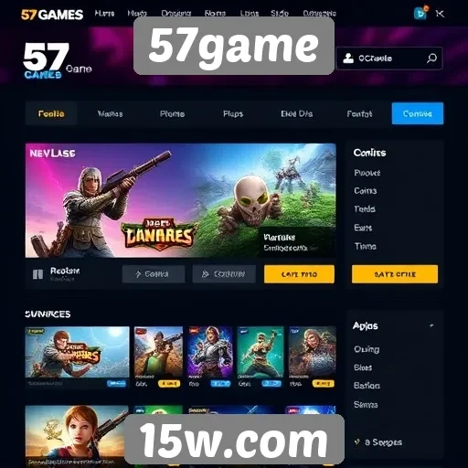 Navegando pela interface do site 57game